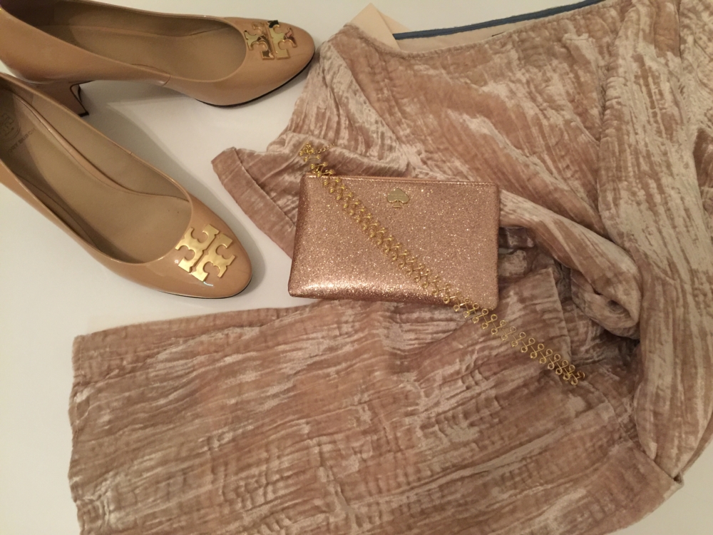 A glamorous velvet look for a dressy event (Annika Polatsek, sophomore)