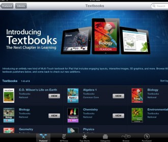 The layout for the new iBooks app on the iPad  Photo Source: Apple.com