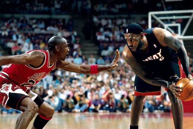 LeBron James and Michael Jordan would make for quite the one-on-one battle. 
