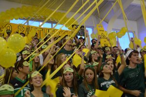 The Class of 2015 at the long-held tradition of the Homecoming Pep Rally