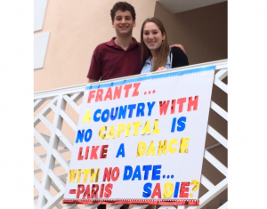 Brittany Paris asking Ben Frantz to the dance. (Photo Source: Kiernan Gillespie)