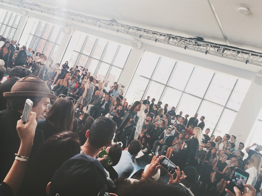 Models walk the runway for the finale at the Zoe Jordan fashion show.  (via Nicole Pollack)