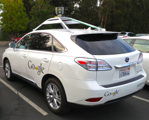 One of the driverless fleet of Google's in the form of a Lexus RX (via Wikimedia)