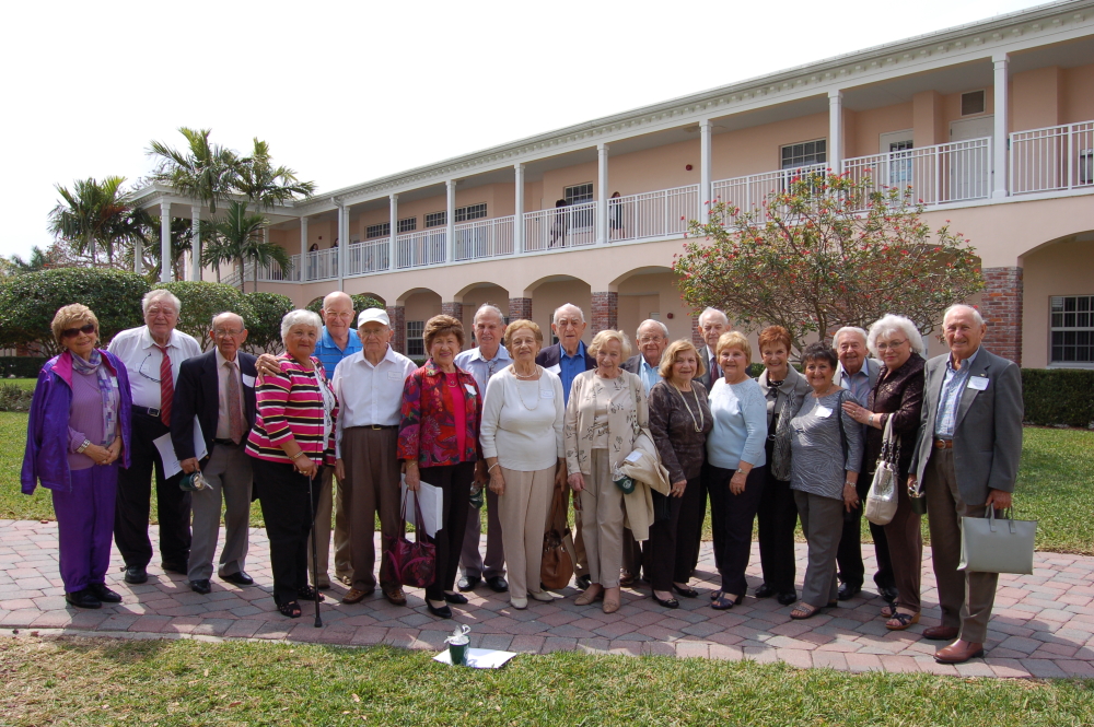 Holocaust survivors at the Pine Crest Fort Lauderdale campus. 
