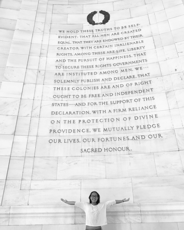 Dani Gomez standing in front of the Jefferson Memorial in Washington, D.C.