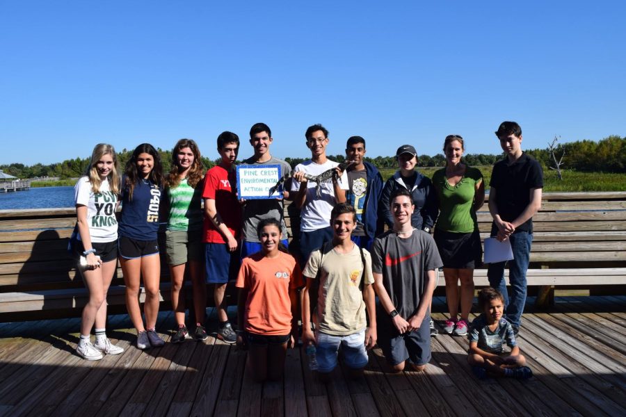 The Environmental Action Club on a field trip to the Everglades. 