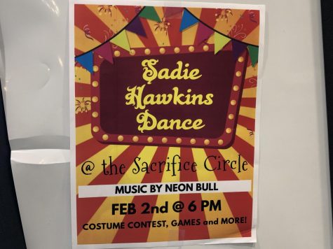 Carnival-themed Sadie Hawkins dance posters were plastered around school to advertise the first event of FebFest, which also included dress down days and the multicultural assembly.
