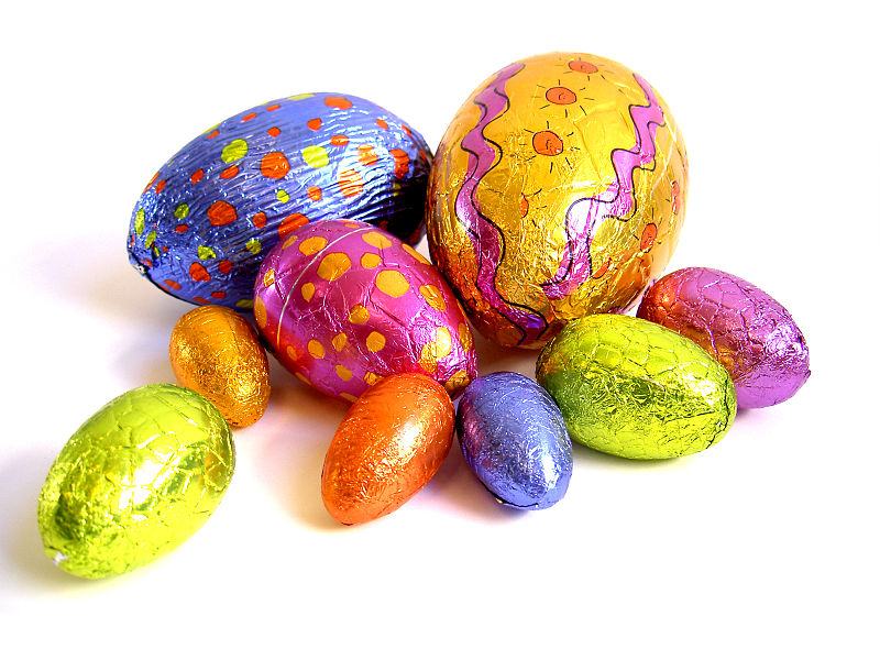 Easter egg chocolates are a popular springtime treat.