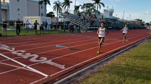 Pine Crest's old red track, which will soon be renewed with green and grey rubber. 