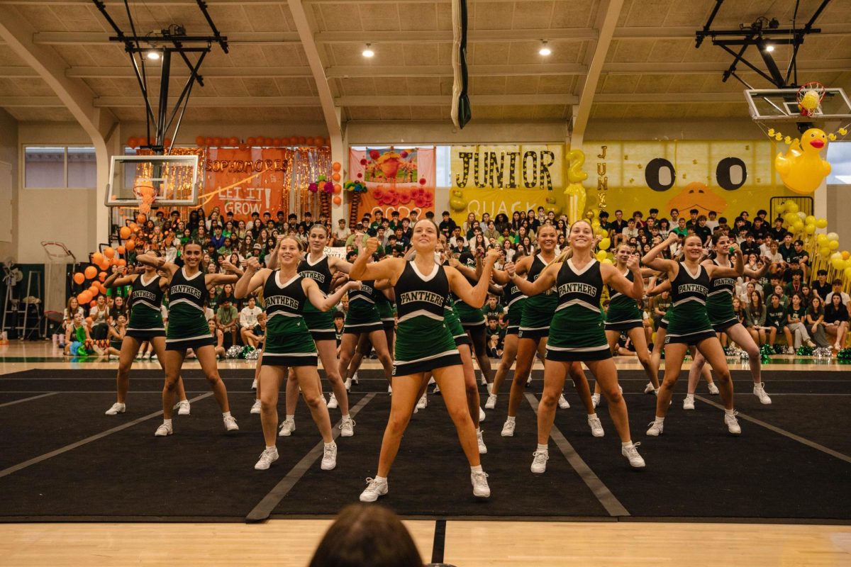 PC cheerleaders during the pep rally.