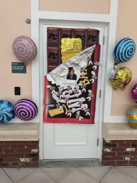 First place went to Ms. Sarasua’s advisory, which transformed their door into a Charlie and the Chocolate Factory masterpiece.