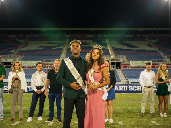 The Homecoming King and Queen 2025 are crowned during the game.